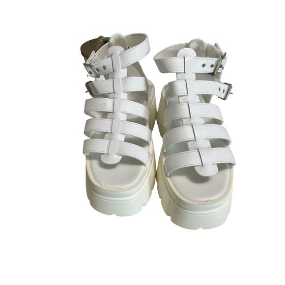 Nasty Gal block heel platform sandals sz 39/8-8.5US NWOT - Picture 7 of 9